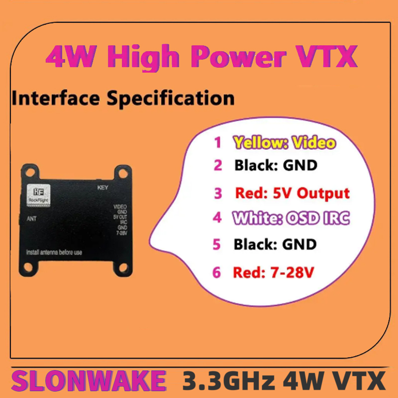 SLONWAKE FPV 3.3G 16CH 4000mW  - Drone Rc Toy のレビューと価格
