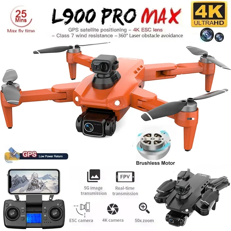 L900 Pro MAX GPS ドローン 4K プロフェッ - Drone Ae Rc のレビューと価格