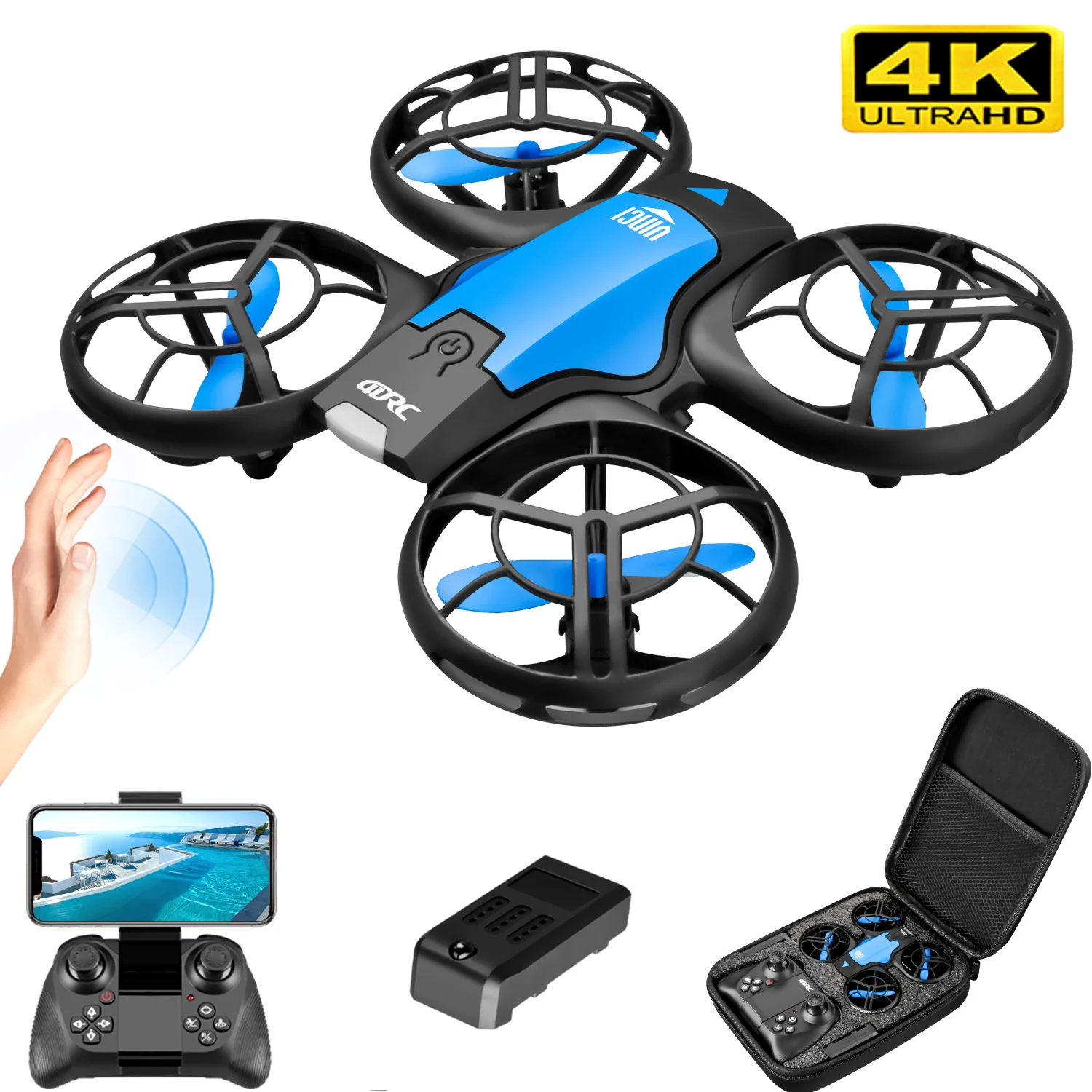 V8新型ミニドローン 4KプロフェッショナルHD 1080P - Drone Ae Rc のレビューと価格