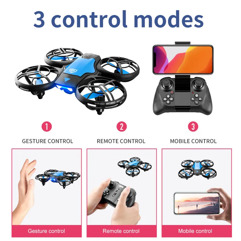 V8新型ミニドローン 4KプロフェッショナルHD 1080P - Drone Ae Rc のレビューと価格