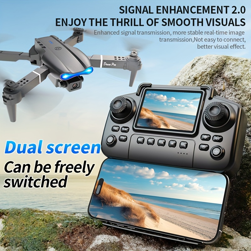 2026年型、デュアルカメラ4K HD、画面付きリモコン、2 - Drone Ae Rc のレビューと価格