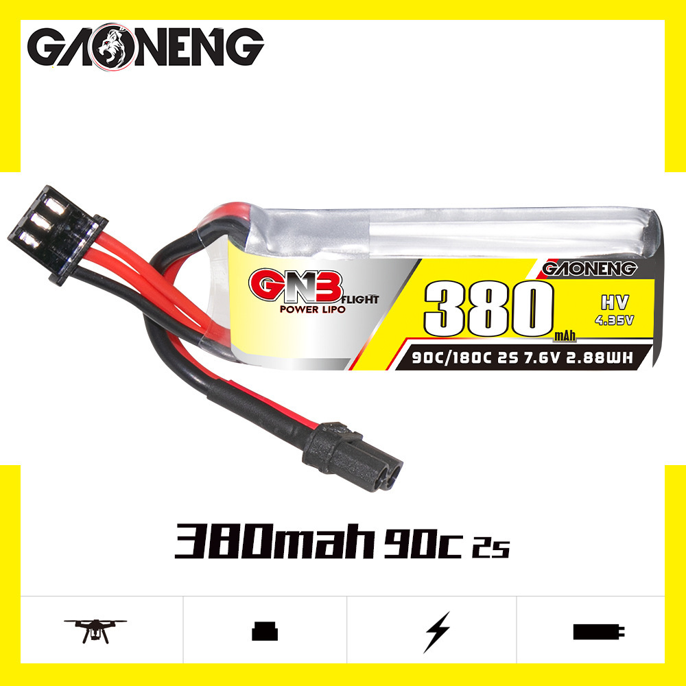 GNB 2S 7.6V 380mAh 90C/180C リポ - Drone Rc Leading のレビューと価格